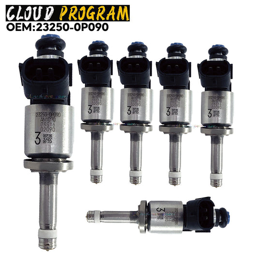 6PC set Fuel Injectors Nozzle 23250-0P090 for Toyota for Camry Tacoma for Lexus RX350