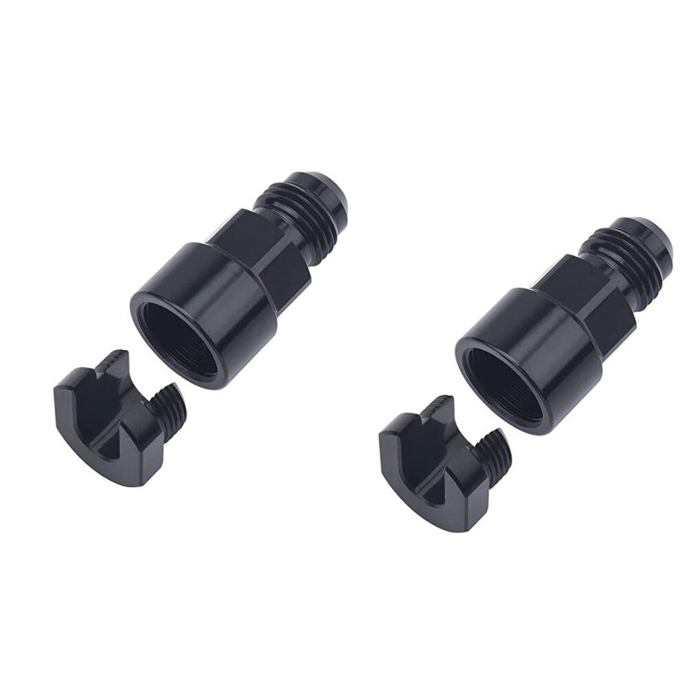 2¡Á6AN male to 5/16 inch quick disconnect female EFI fuel rail accessory aluminum black