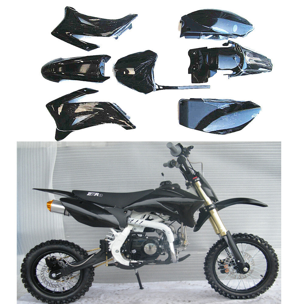 NEW BLACK TTR 110 PLASTICS FAIRING KIT + FOAM for SEAT for YAMAHA TTR110 MOTOCROSS