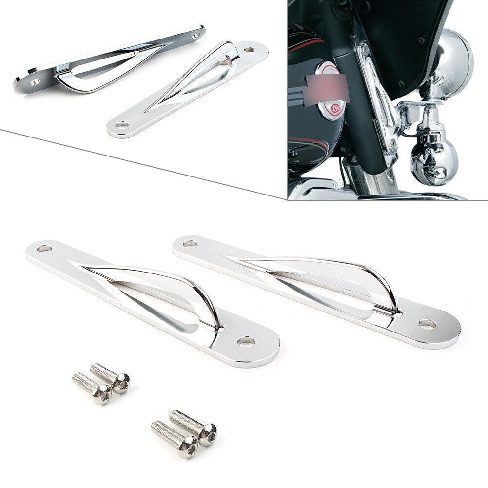 Chrome Custom Tie-Down Brackets Teardrop Fits for Harley Touring Ultra Limited FLHTK