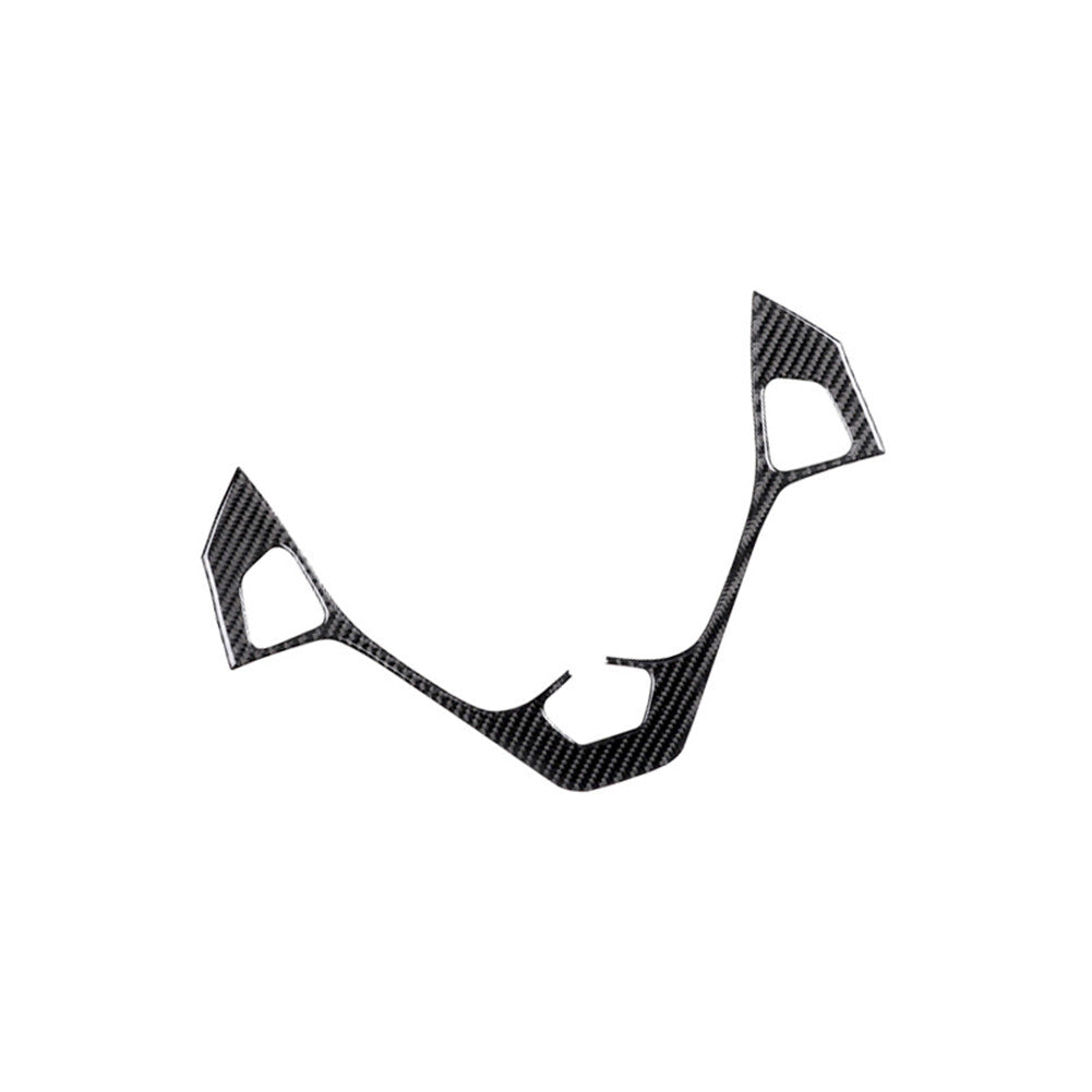 Carbon Fiber Steering Wheel Button Frame Trim Cover for Ford Explorer 2011-2014