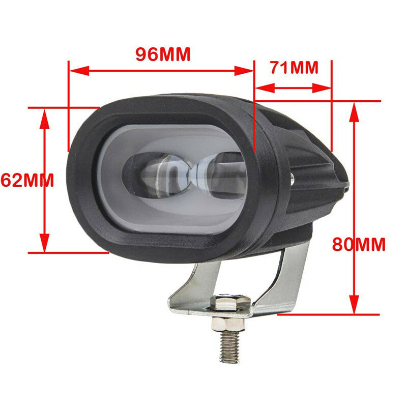 1Pcs High Light Motorcycle Headlight Bulb 6D Lens LED Holder Driving Fog Lamp