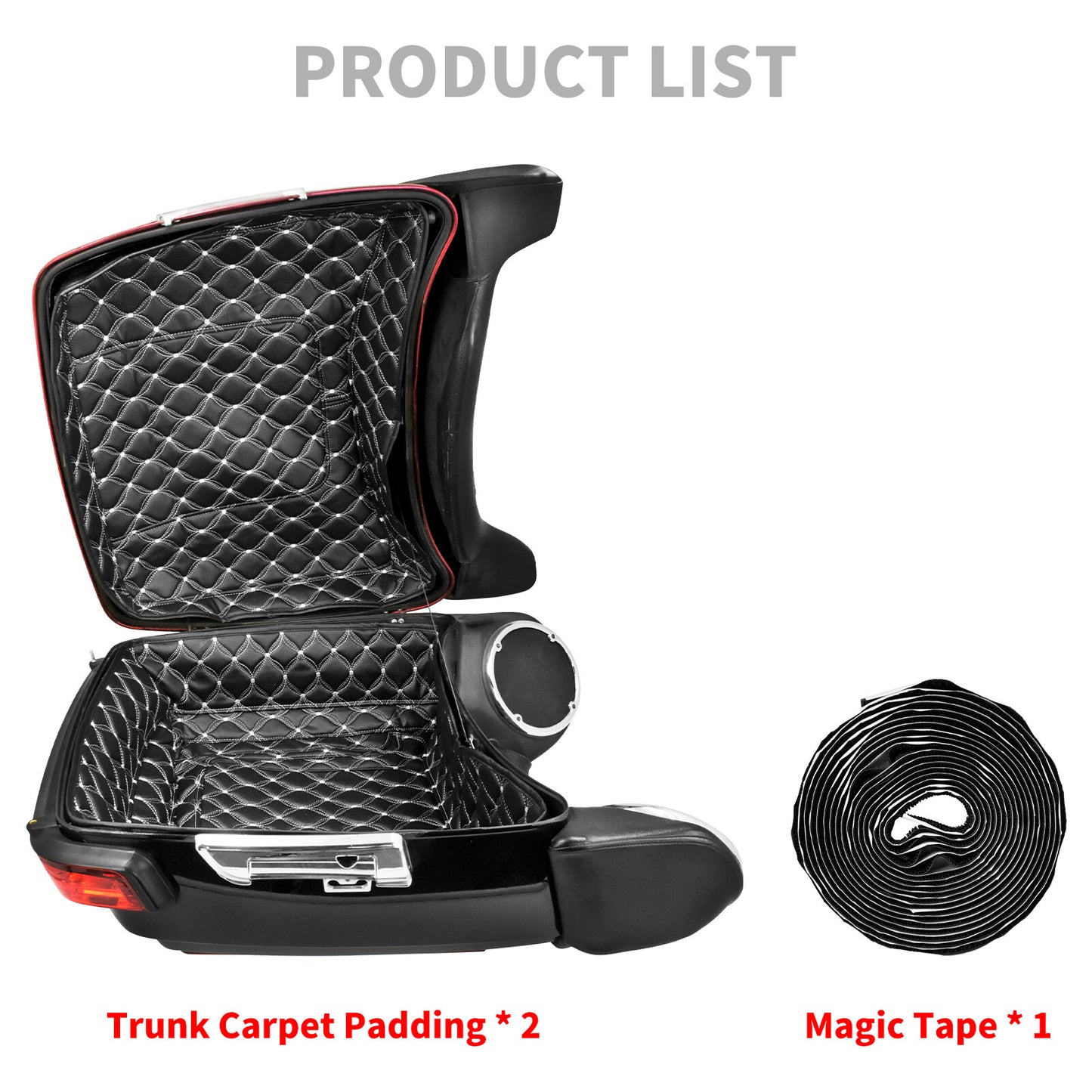 King Tour Pak Trunk Insert Carpet Liner Fit for Harley Touring Glide FLH 2014-UP