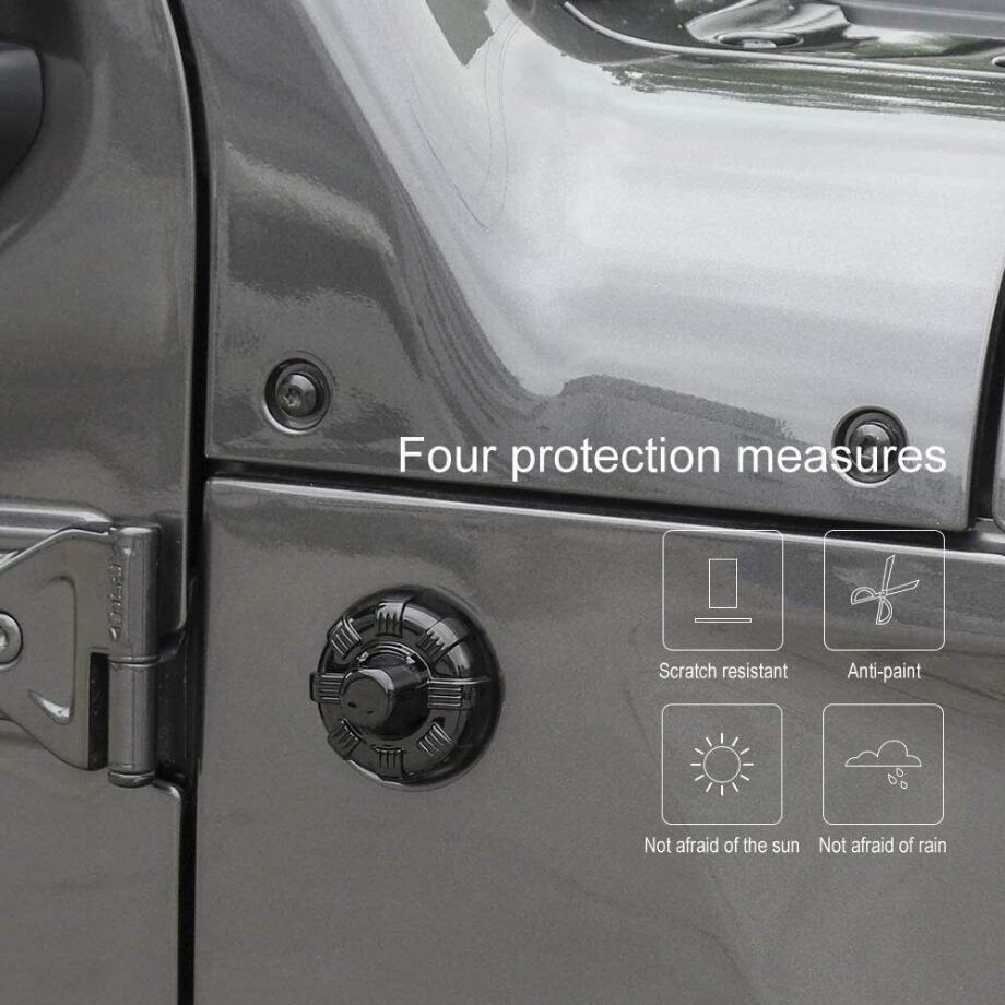 Fit for 2018-2023 for Jeep for Wrangler JL ABS Gloss Black Look Antenna Base Cover Trim