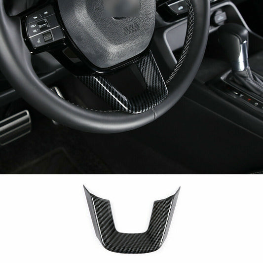 1PCS Carbon Fiber Inner Steering Wheel U Type Cover Trim for Honda for Civic 22-2024