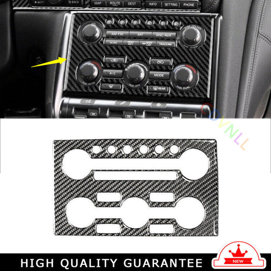 Console AC Switch Control Panel Trim Fit for Nissan GTR R35 2009-16 Carbon Fiber