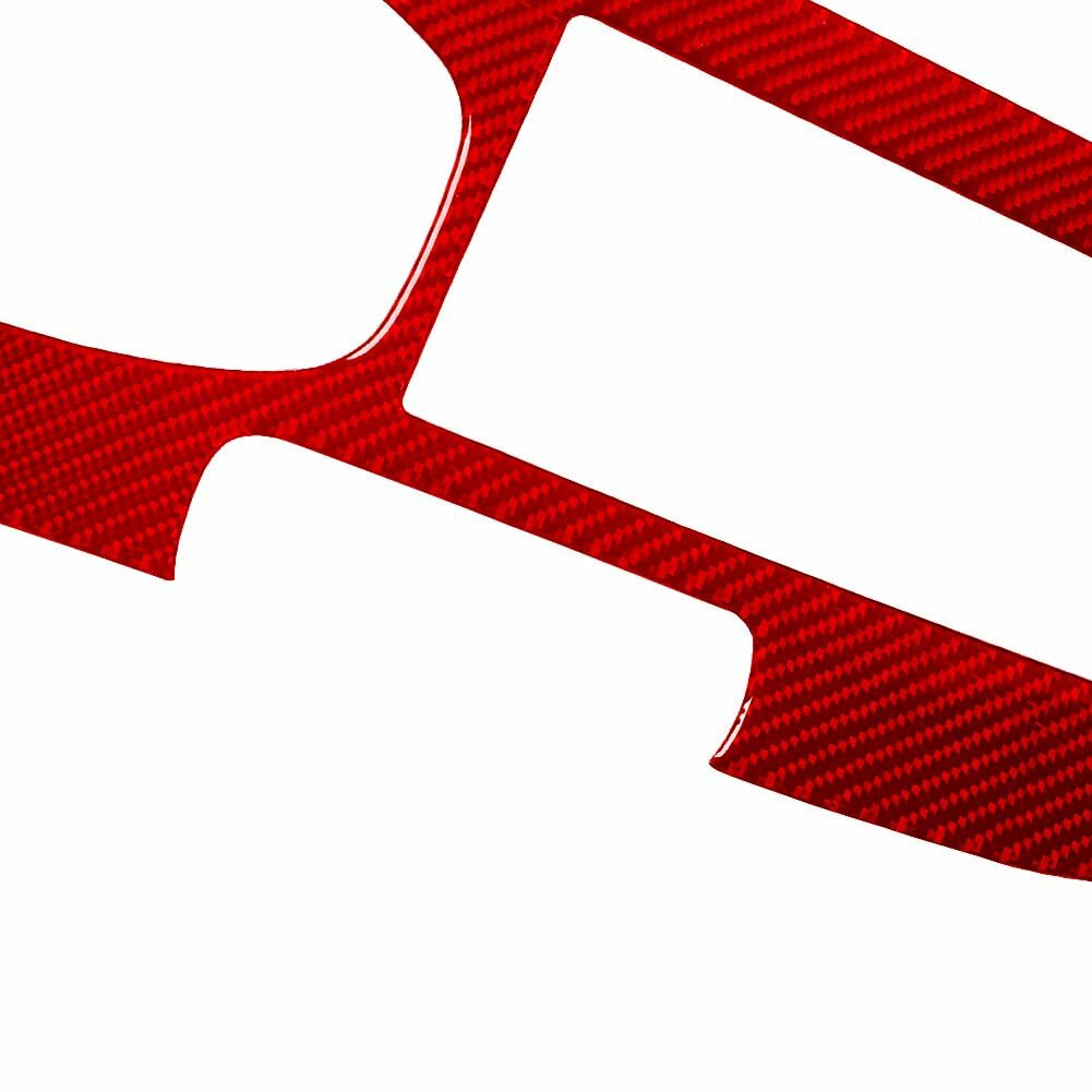 Red Carbon Fiber Gear Shift Panel Trim Cover for Honda Accord Sedan 2008-2012