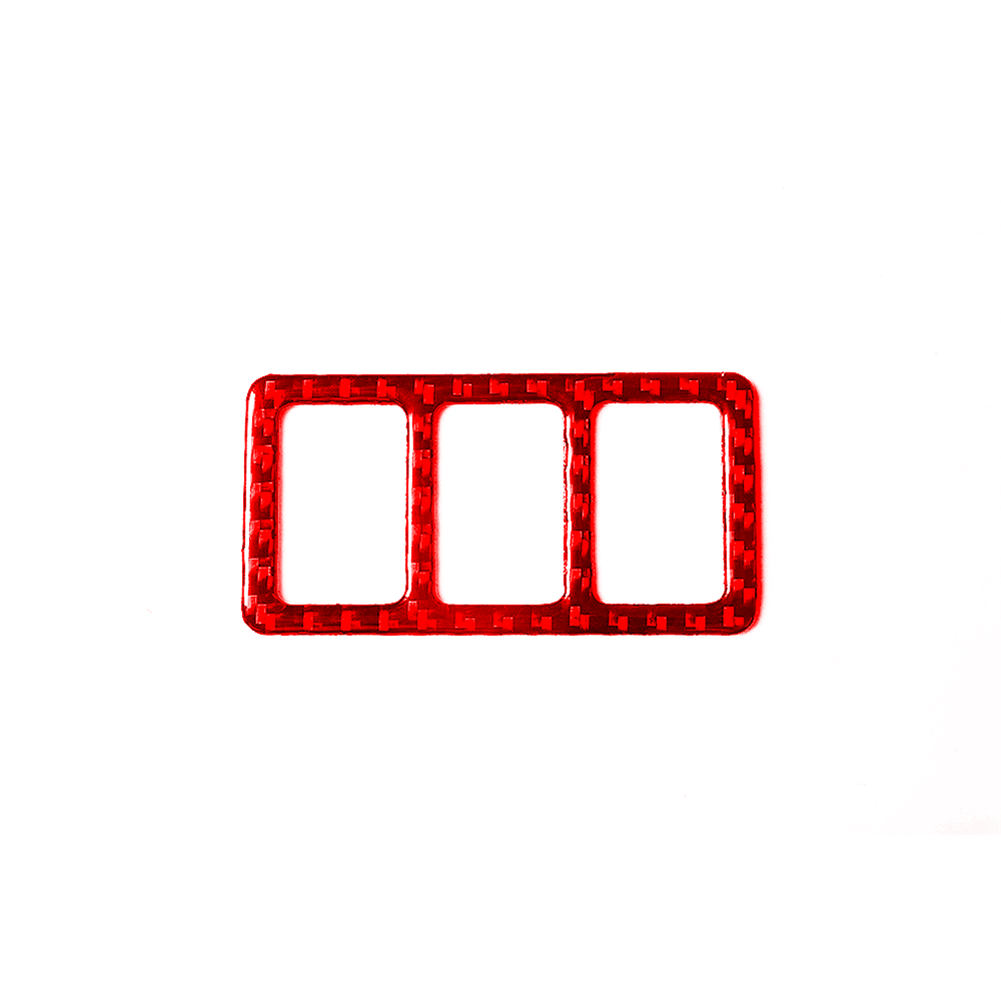 Carbon Fiber Driver Side Button Surround Cover Trim for Suzuki Grand Vitara red