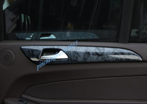 15-Piece Black Wood Grain Car Interior Kit Protective Covers for Mercedes-Benz ML 12-16