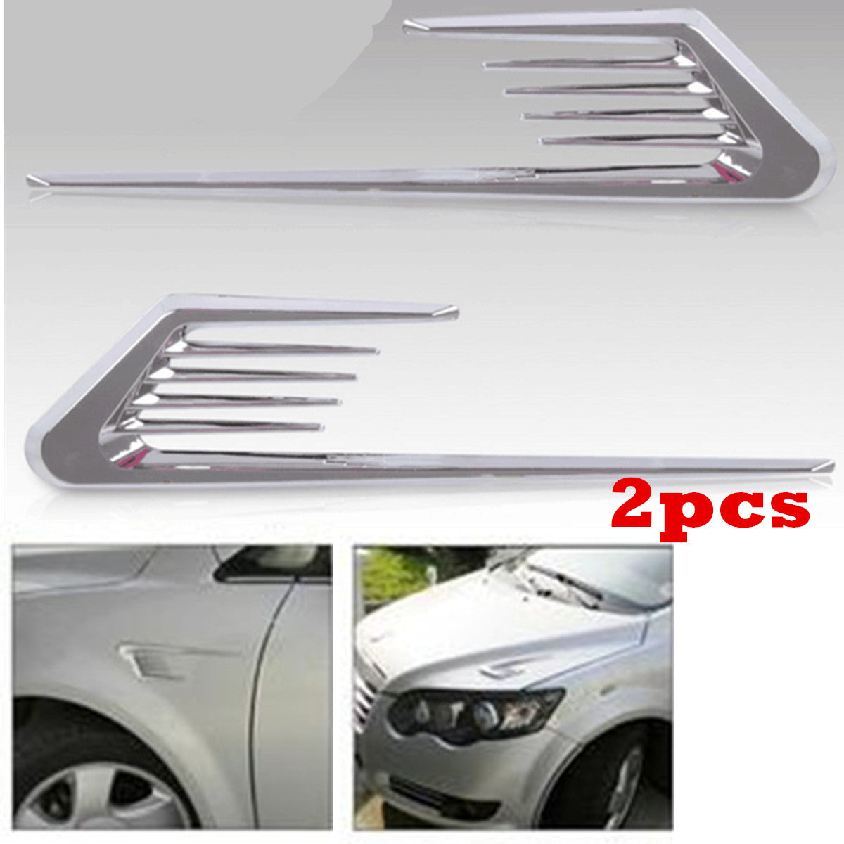 Air Vent Fender Stick On Decal Trim Sticker For Car Hood Grille Door Body Side