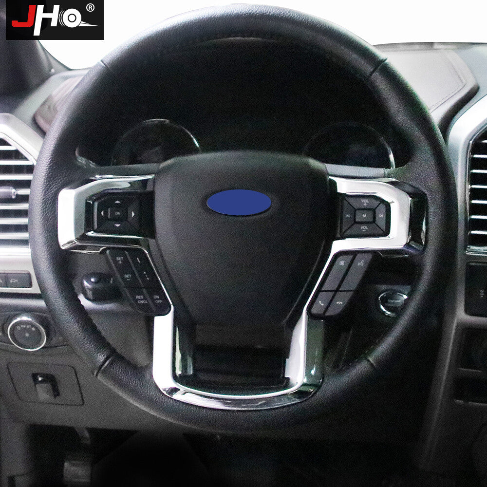 for Ford F150 2017-2020 Silver Inner Steering Wheel Moulding Cover Trim
