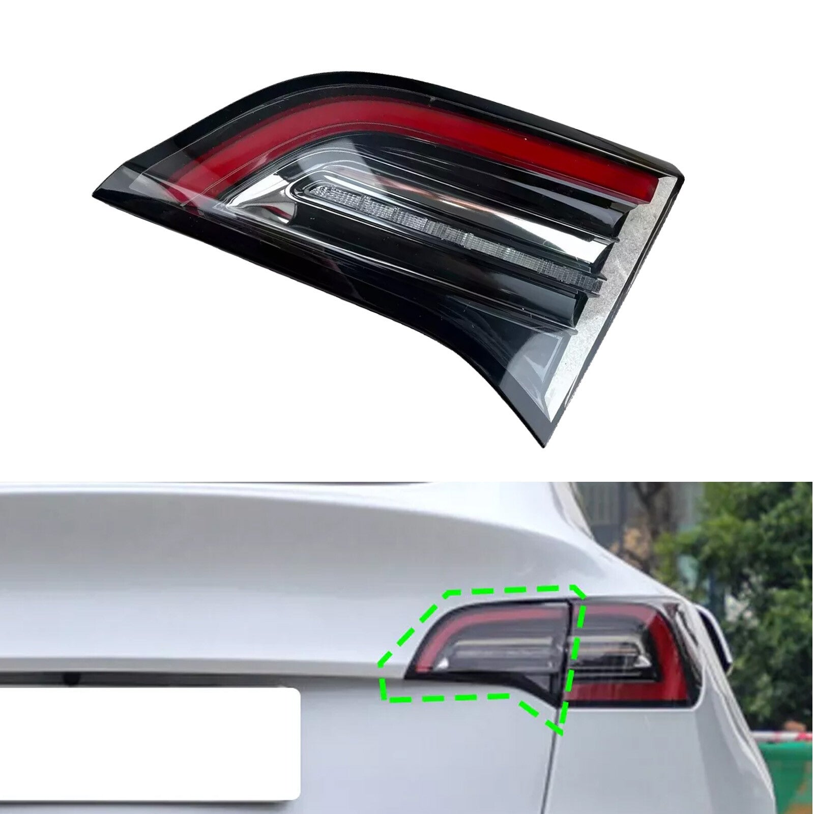 3-Pin RH Passenger Inner Tail Light Brake Lamp for Tesla Model 3 for Model Y 17-20