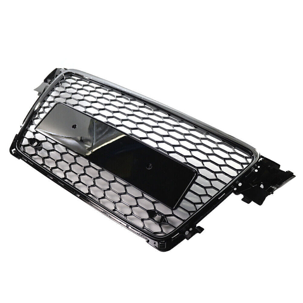 for Audi A4 B8 2009-2012 Black RS Honeycomb Mesh Front Hood Bumper Grill Grille