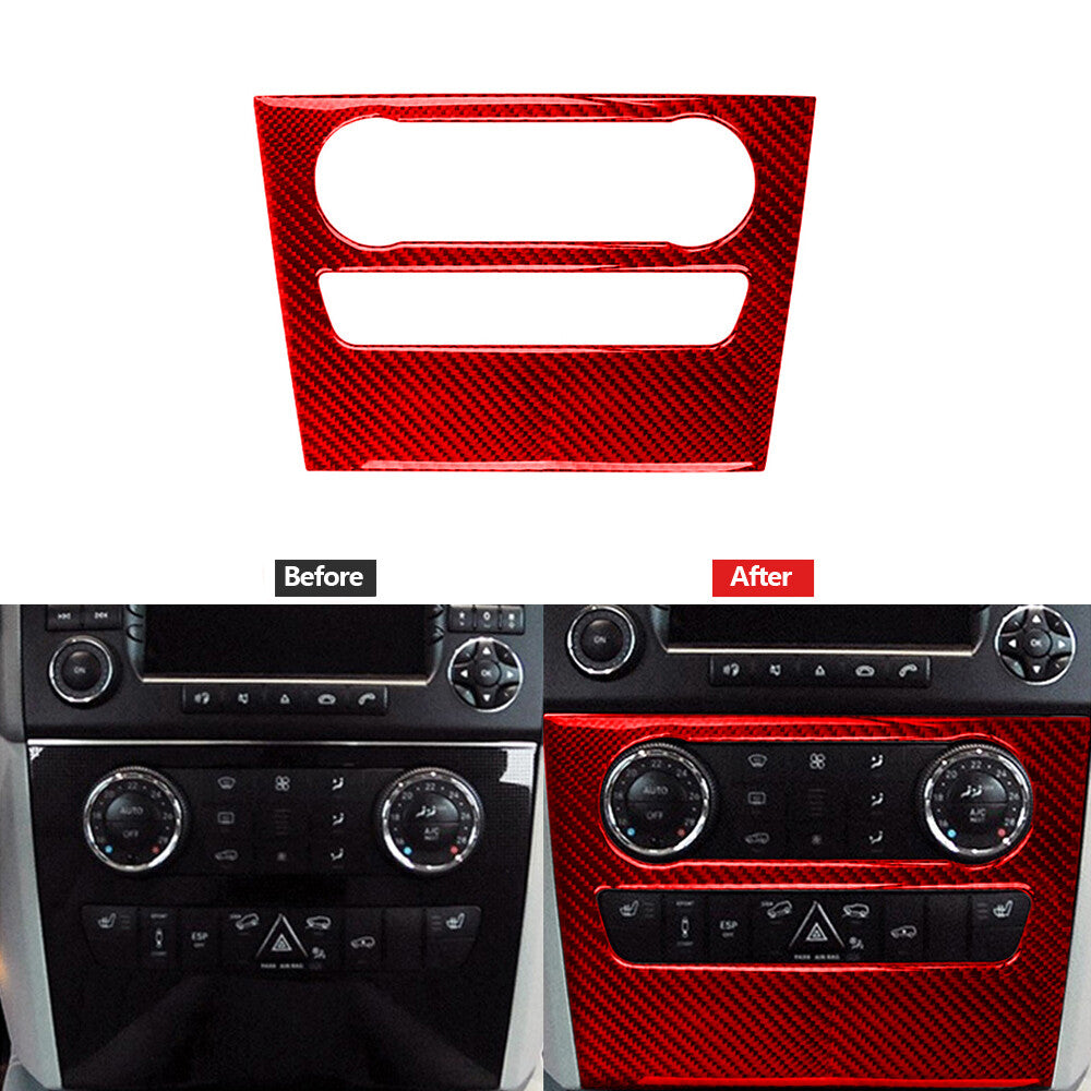 Red Carbon Fiber Multimedia Button Panel Cover for Mercedes Benz M-class W164