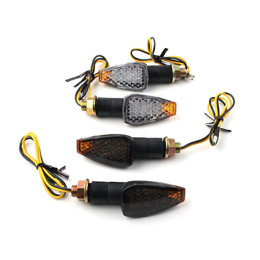 Amber LED Turn Signal Indicators Blinkers Lights Universal Motorcycle 2-colors