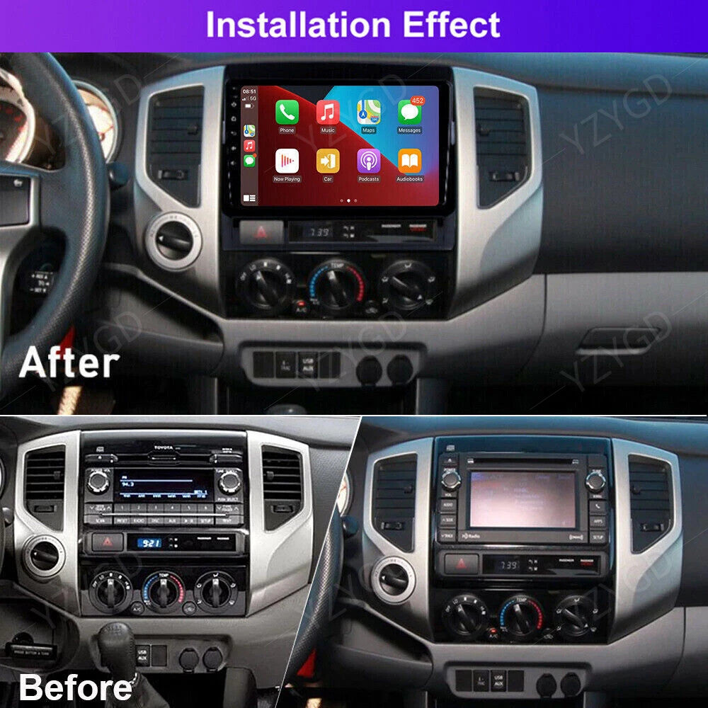 9 for Toyota Tacoma 2005-2013 Android 14 Carplay Car Stereo Radio Wifi GPS Navi