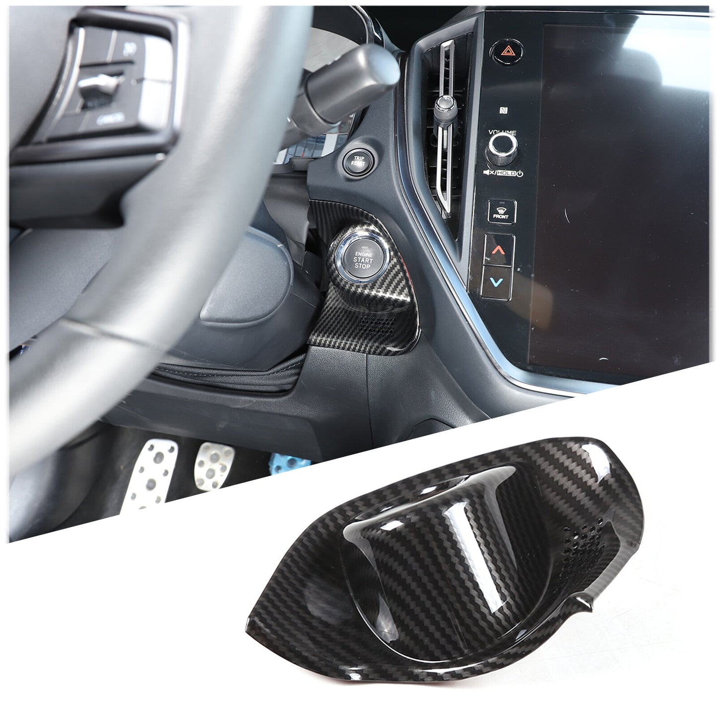 ABS carbon fiber dashboard side vent trim cover for BMW X3 G01 X4 2022 - 2023