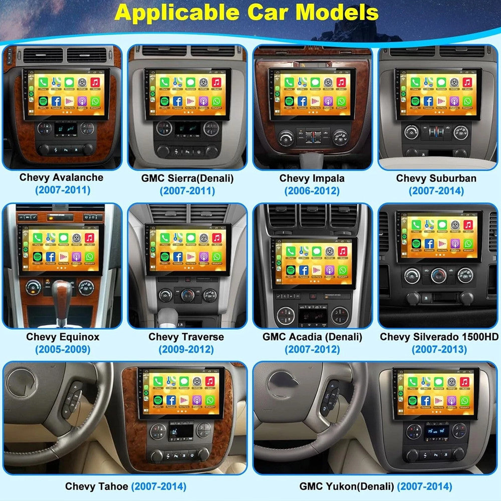 Android Carplay for Chevrolet Suburban 2007-2014 Car Stereo Radio GPS Screen SWC