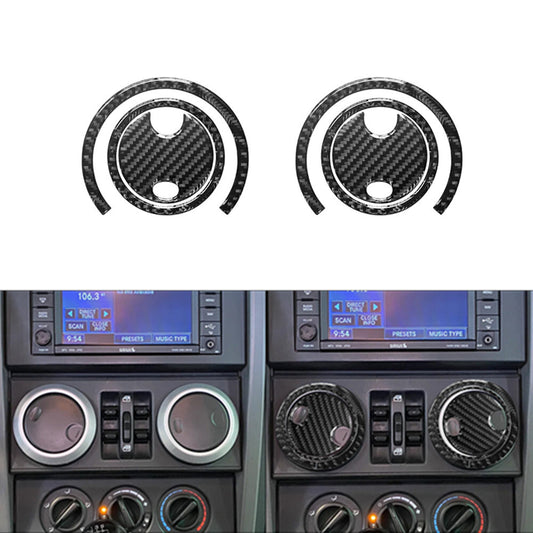 Carbon Fiber Central Vent Frame Trim for Jeep for Wrangler 2007-2010