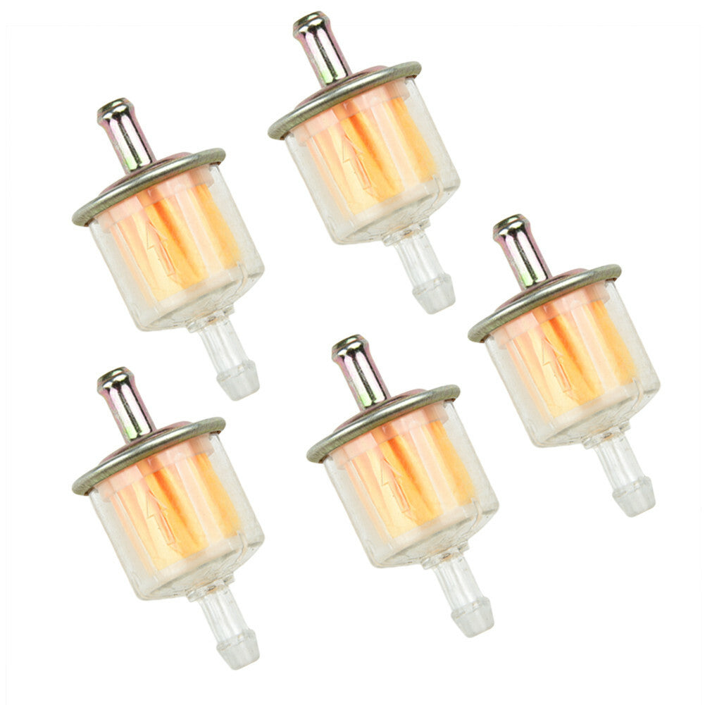 5-Piece 1/4-Inch Fuel Filter Industrial Universal Motorcycle Inline Gas Fuel Line