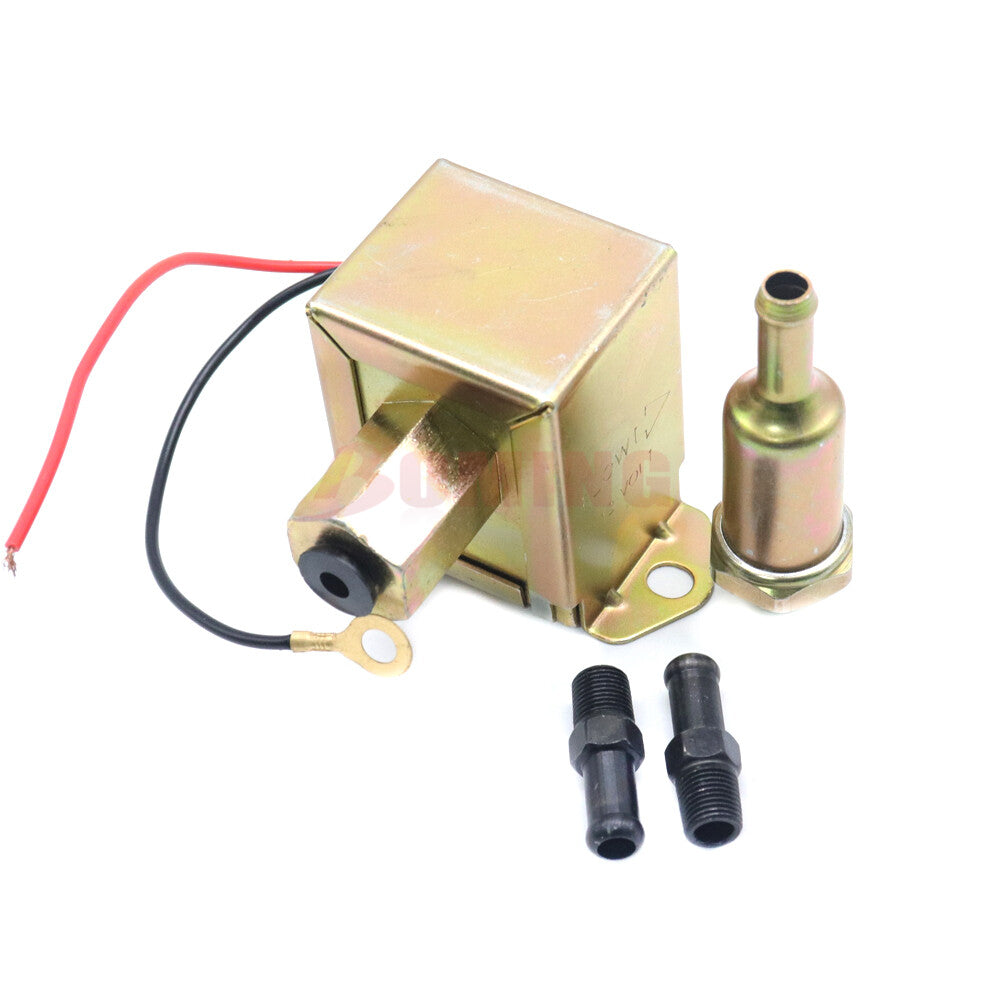 Car diesel/gasoline fuel pump with red top, square shape, electric fuel pump 40107 12V 40106 40104