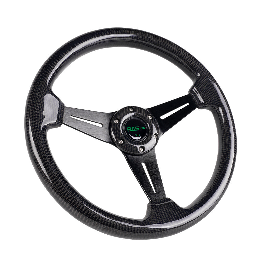 14INCH 350mm Carbon Fiber Steering Wheel 6 Bolts Universal For JDM Racing