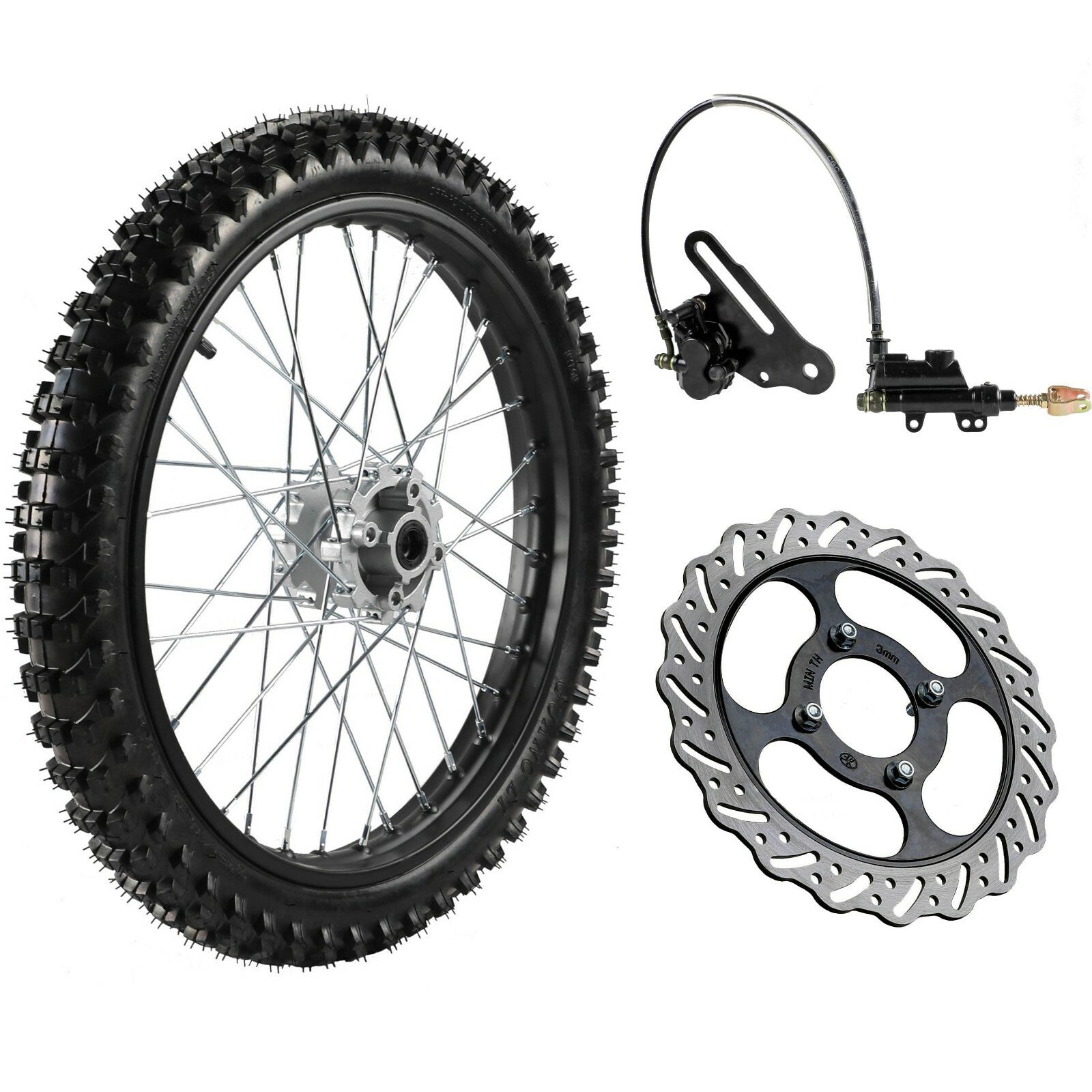 19-inch front wheel, 70/100-19 tire, rim, disc brakes suitable for Pit Dirt bicycles, Taodao 150cc 200