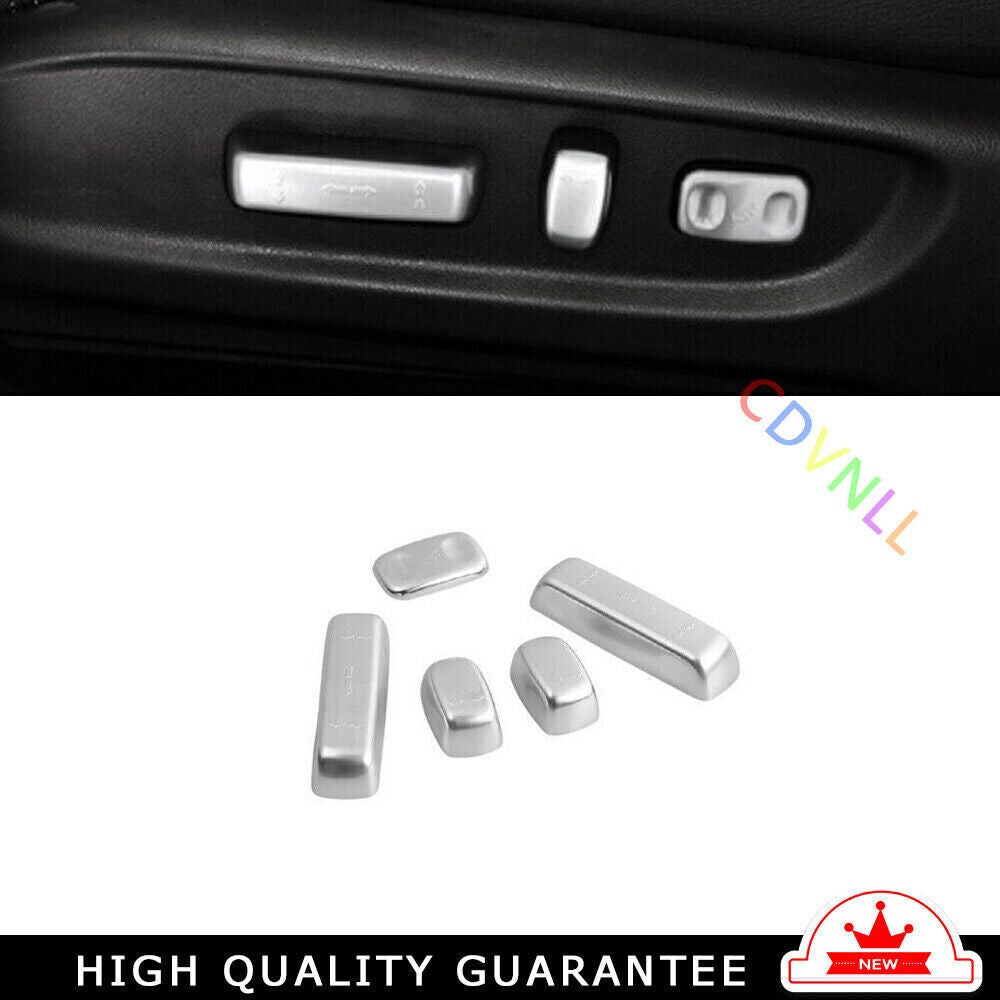 for Seat Adjustment Button Cover Trim 5PCS for Honda CRV CR-V 2012-2016 Matte Silver