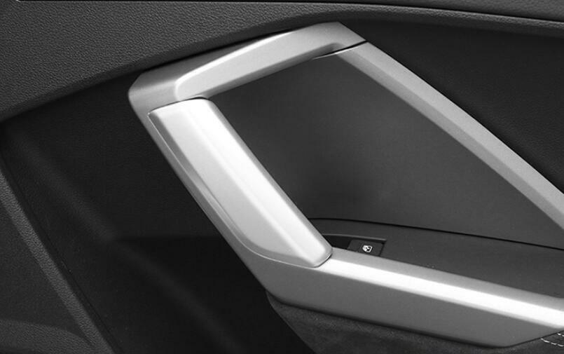 for Audi Q3 2019-24 Matte Silver Inner Side Door Scuff Plate Interior Cover Trim
