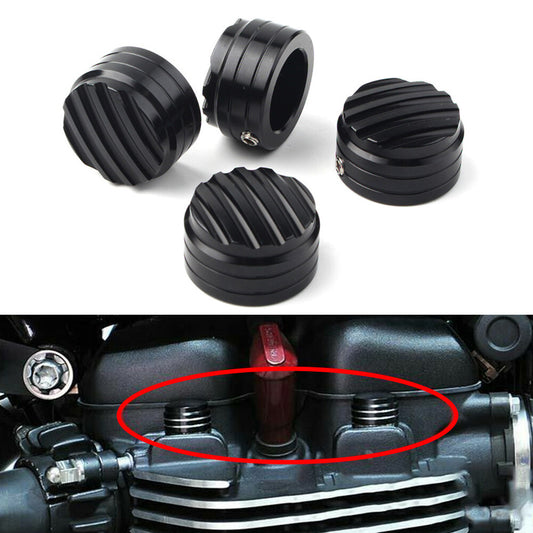 Billet Machined Head Bolt Cover Cap Fit Thruxton T120 Black