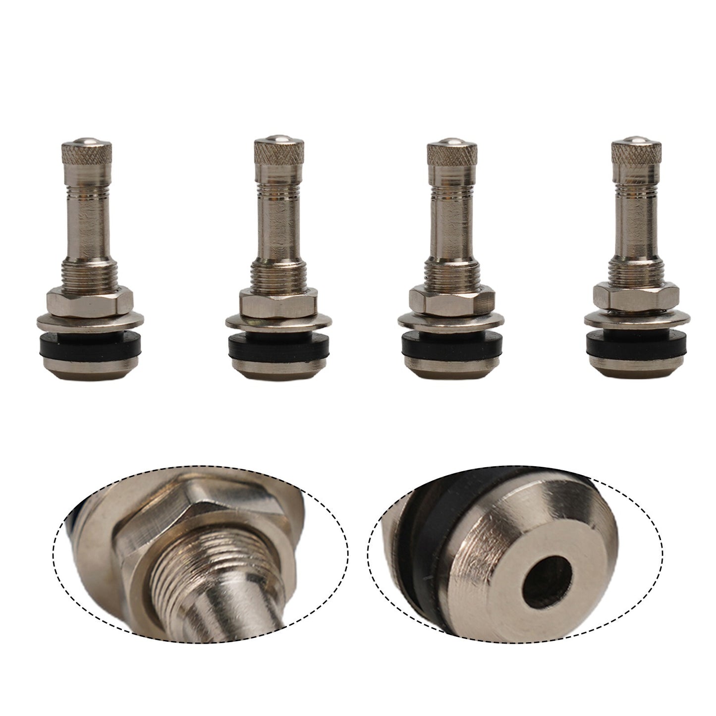 TR416 Chrome Metal Tubeless Bolt In Valve Stems Tires Tubeless Tyre Valves 4pcs
