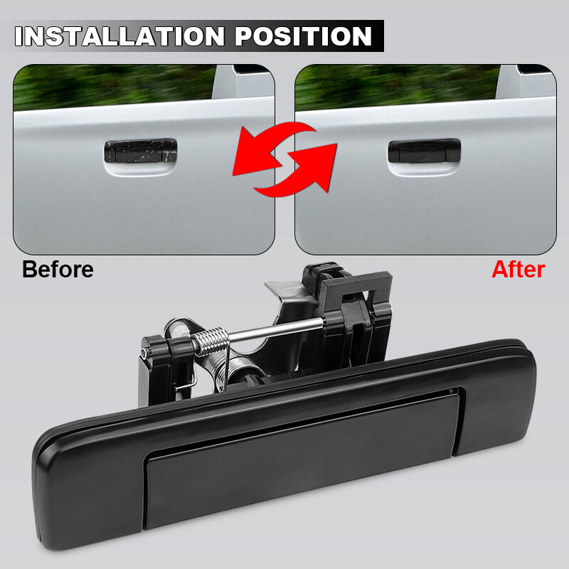 BLACK REAR TAILGATE HANDLE NO KEYHOLE for ISUZU D-MAX 2012 2013 2014 2015 2016