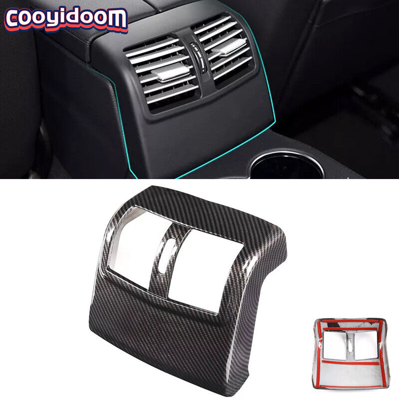 Carbon fiber for rear air conditioning socket ventilation cover of for Mercedes-Benz W212 E-Class