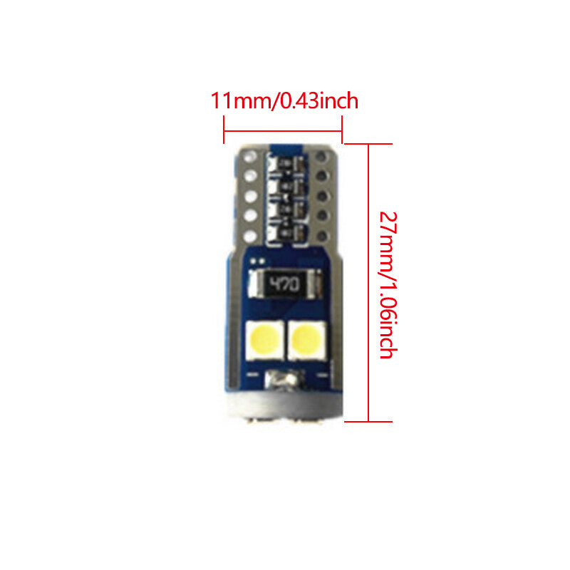 White Light 10Pcs T10 3030-6SMD LED Lights License Plate High Lights Bulb