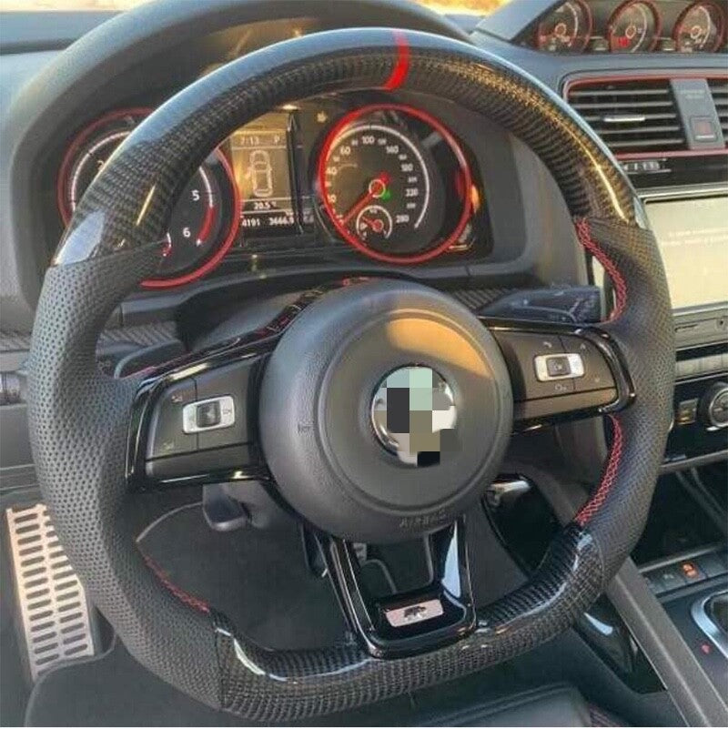 Sport Carbon Fiber Customized Steering Wheel for VW for Golf MK7 GTI R line Scirocco