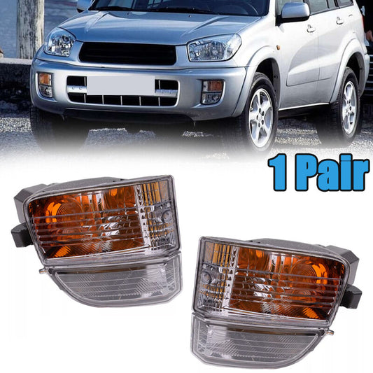 4Pcs Front FogLight Housing Driving Lamp FogLamp for Toyota RAV4 2001-2003