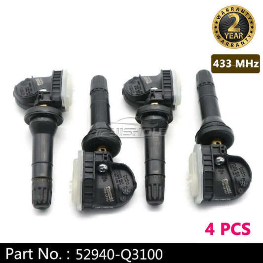 4-pack TPMS sensors for Hyundai H1, H100, Van Staria [US4], for Kia Sportage [NQ5] 433MHz