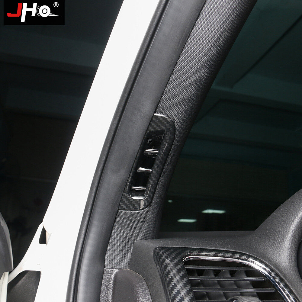 ABS Carbon Fiber A Pillar Air Outlet Vent Cover for Jeep Grand Cherokee 2011+