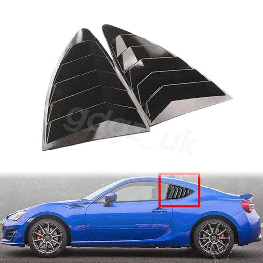 Rear Side Window Louvers Left  Right Side Window Louver Vent Cover Racing Trim