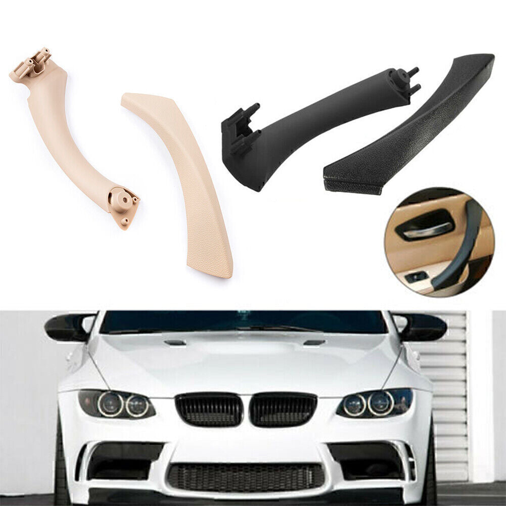 2x Left Side Inner+Outer Door Panel Handle Pull Trim Cover Set for BMW E90 328i