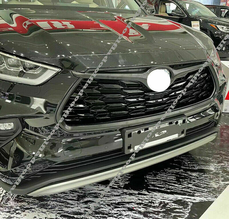 Chrome Front Bumper Bottom Lip Spoiler Strip Trim for Toyota Highlander 2020-23