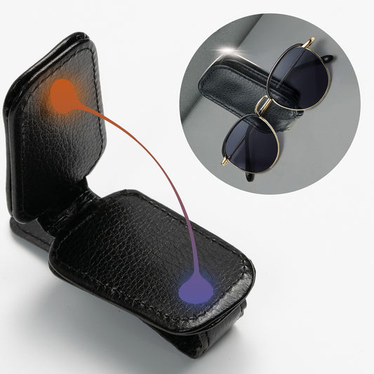 Universal Car Vehicle Sun Visor Clip Glasses Holder Sunglasses Ticket Black