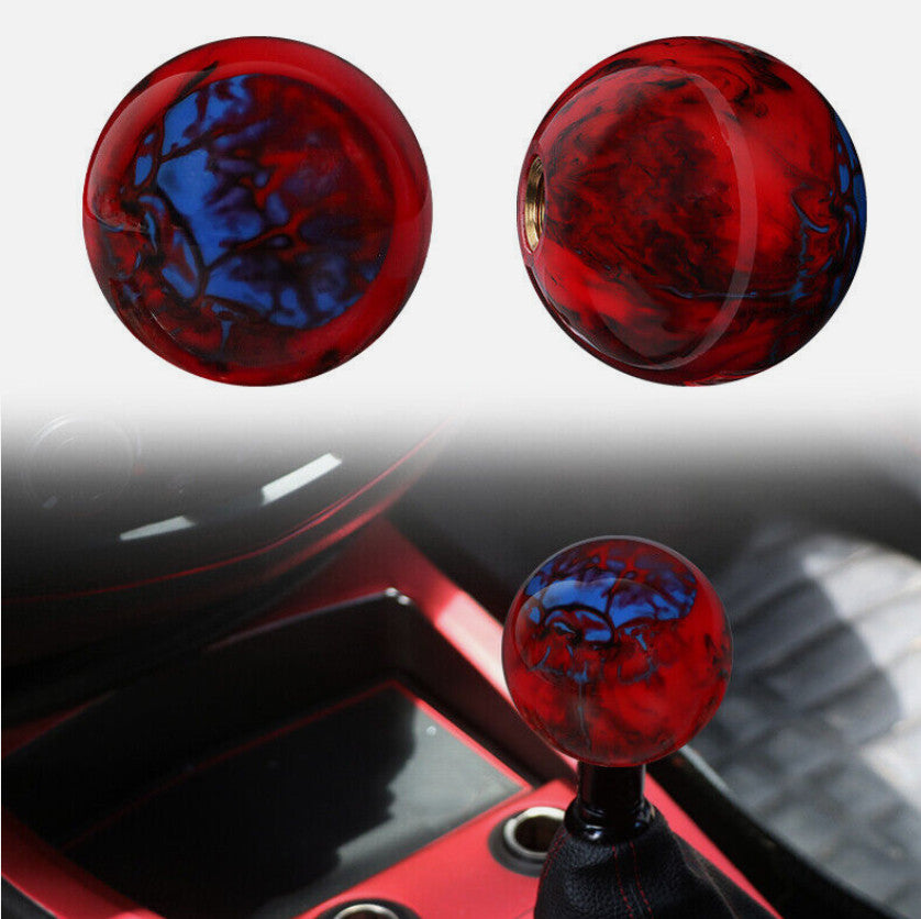 The red and blue round ball on the manual gear shift lever is suitable for Honda for Acura vehicles.