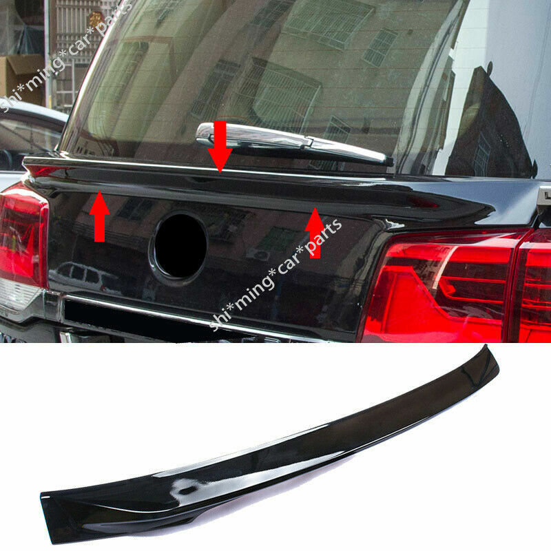 Glossy Black Rear Middle Spoiler Wing Lip for Toyota for Land Cruiser LC200 2016-21