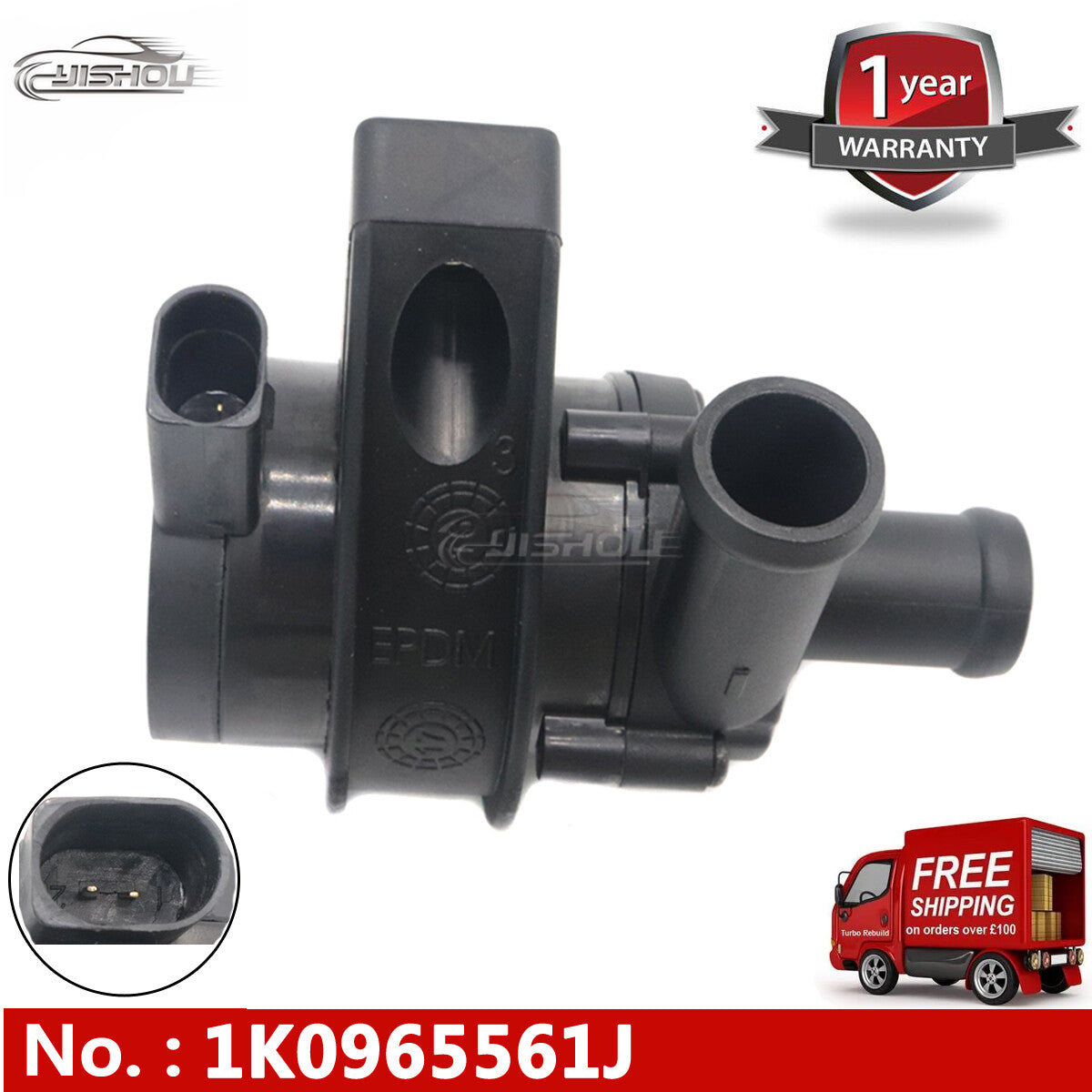 The new 1K0965561J auxiliary cooling water pump is suitable for Volkswagen for Jetta , for Golf , for Passat , and for Audi A3.