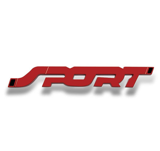 Sports racing red sticker logo decals, trunk rear boot side badges