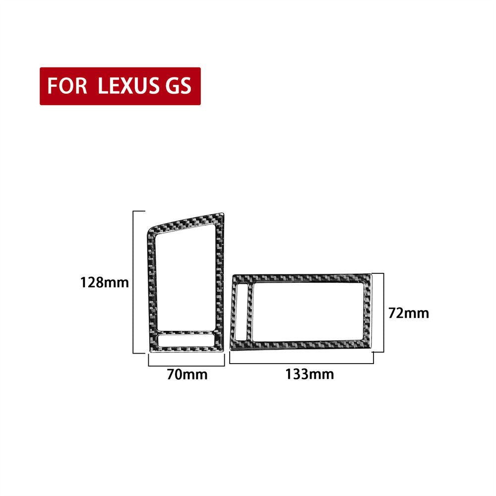 2¡ÁSoft Carbon Fiber Interior AC Side Air Vent Outlet Trim For Luxus GS 2006-2011