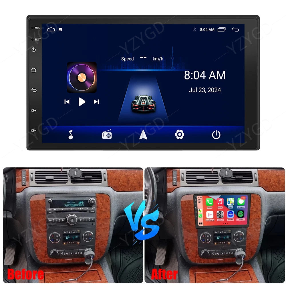 for Chevrolet Silverado 2007-2013 Stereo 9CarPlay Android Car Radio GPS WiFi