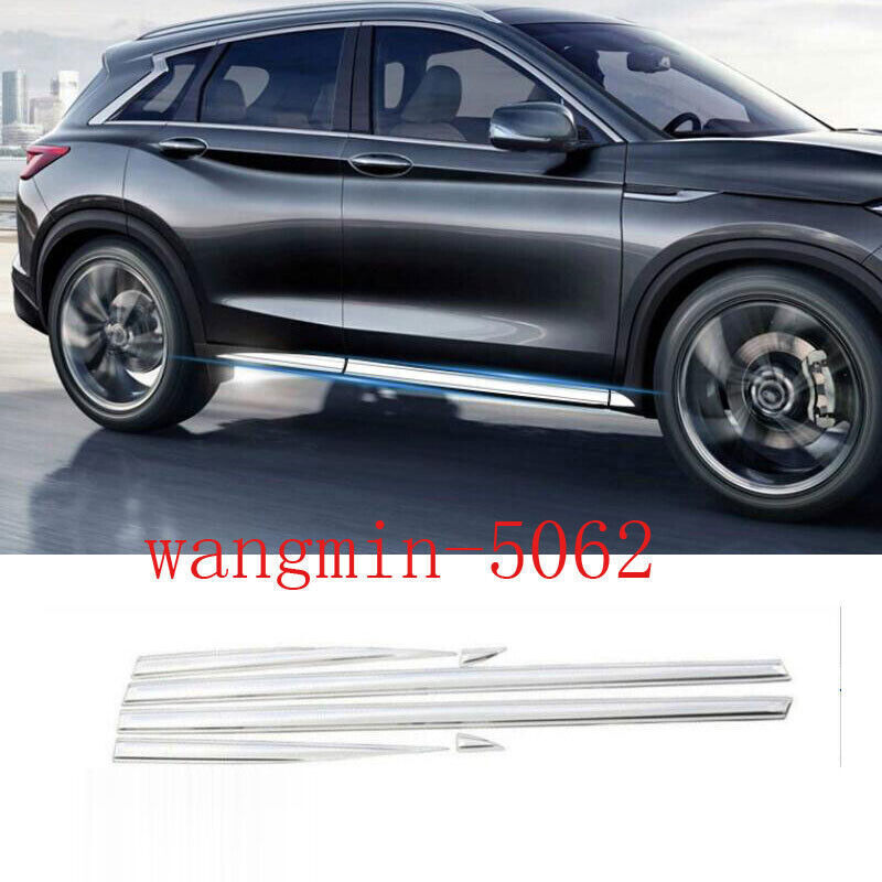 Chrome Body Side Molding Door Guard Cover Trims Fit FOR 2020-2022 for Infiniti QX50