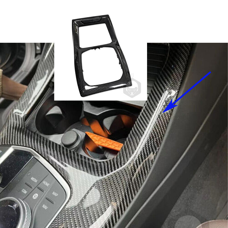 Center Console Gear Panel Cover Tirm Carbon Fibre for BMW X3 G01 X4 G02 22-23 1x
